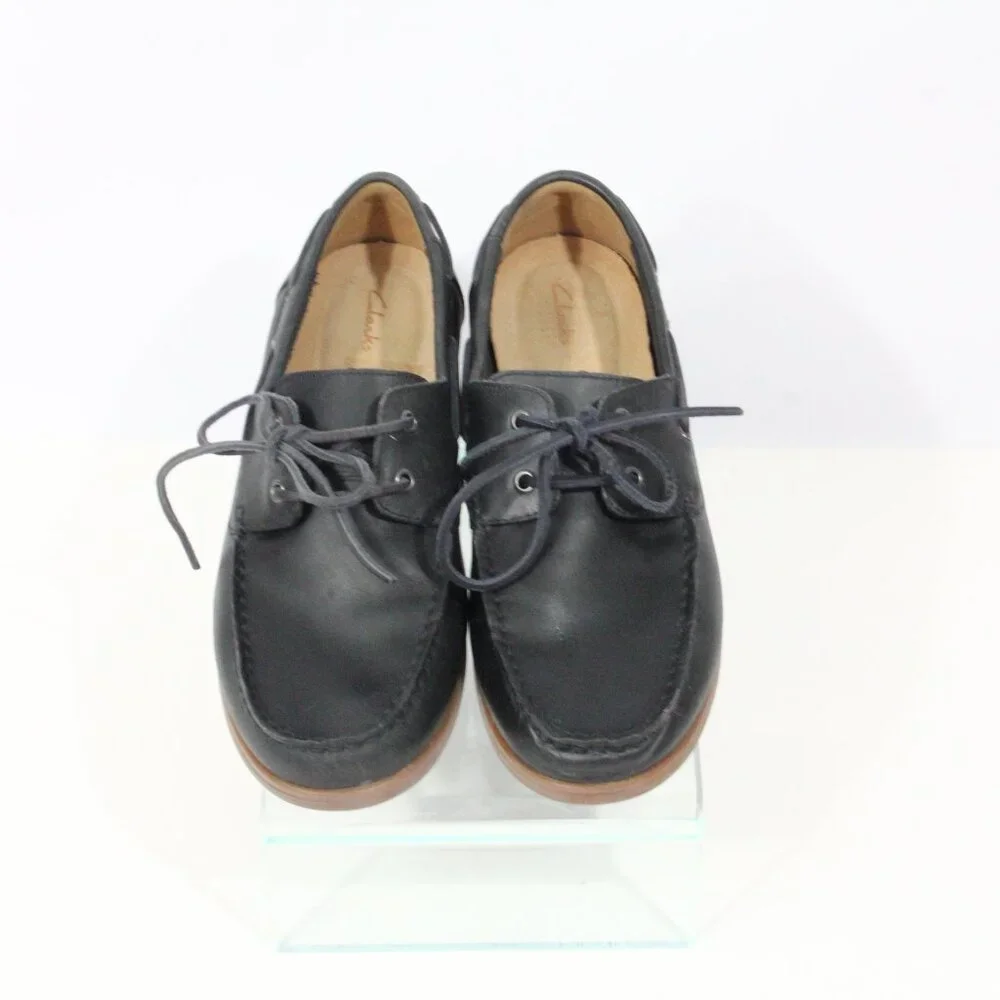 Clarks Leather Boat Shoes sz 9 Men Casual Moccasin Blue